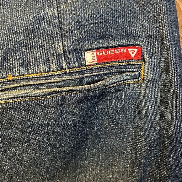 GUESS Originals Split Back Denim Skirt 30 maxi USA made event casual Vintage Y2K - Picture 8 of 11